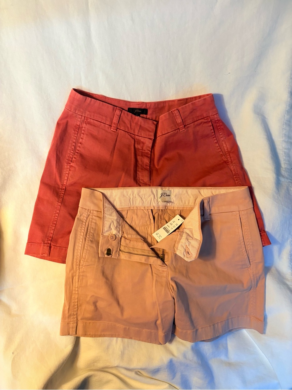 J. Crew Coral and Peach Chino Shorts Set